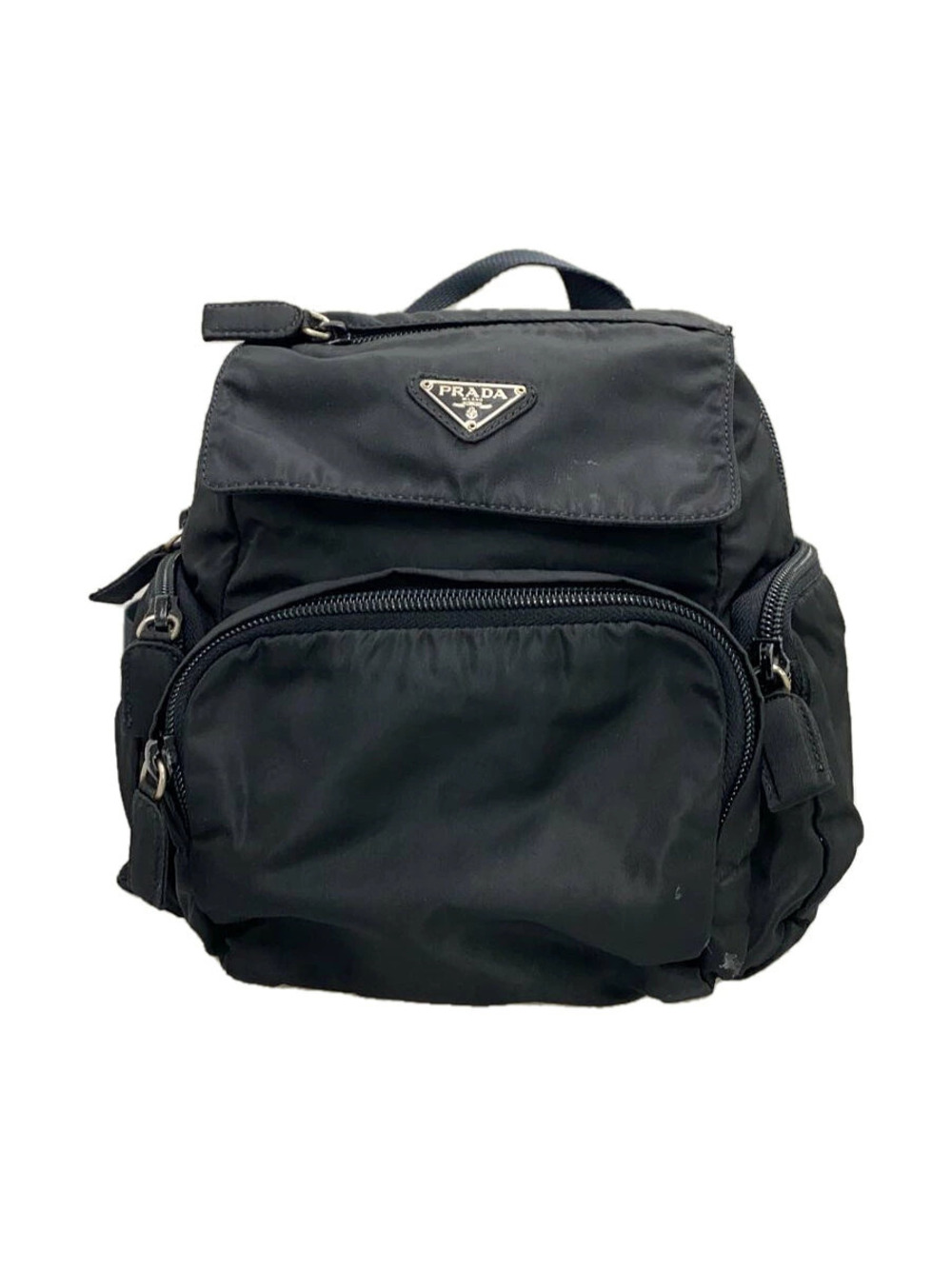 Prada Vela Tessuto Backpack Black